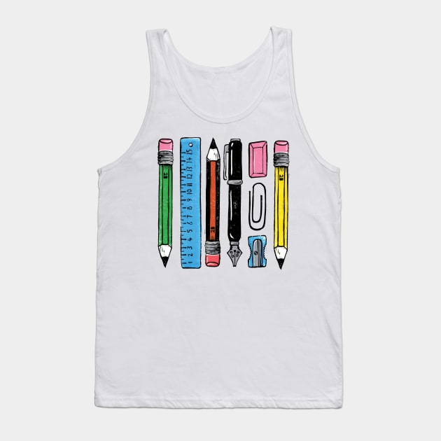 Pens and Pencils Tank Top by Woah there Pickle